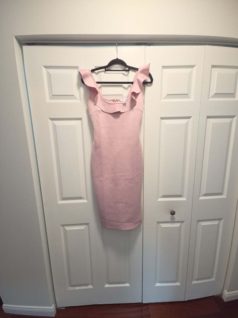 Venus Ruffle Neck Midi Dress